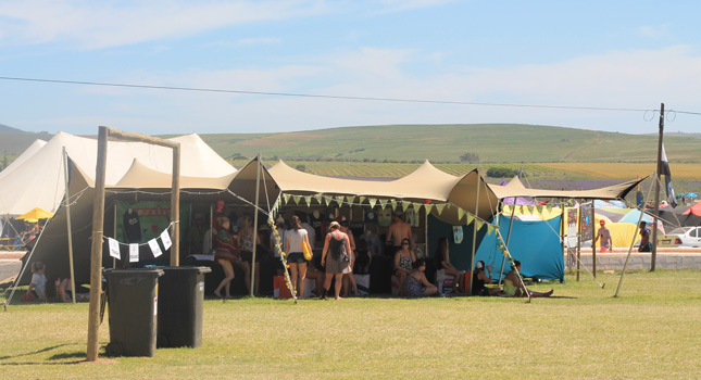 RHI Stretch Tents at Rocking the Daisies 2014: RTD merchandise tent