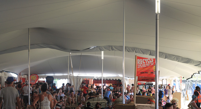 RHI Stretch Tents at Rocking the Daisies 2014: inside the food court