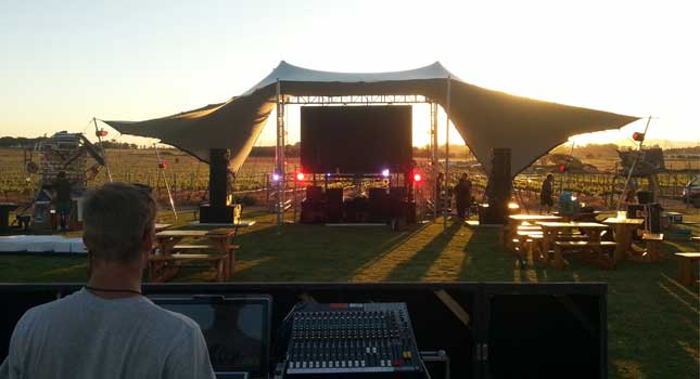 DJ box stage cover