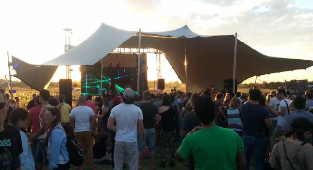 Outdoor events stage cover
