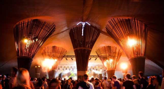 Rigging configurations with RHI Stretch Tents: Red Bull "Love Box"