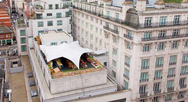A rooftop cover solution designed by RHI Stretch Tents