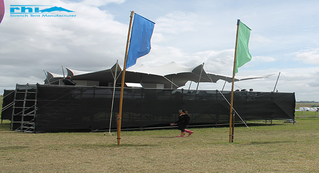 Stretch tent for festival VIP area