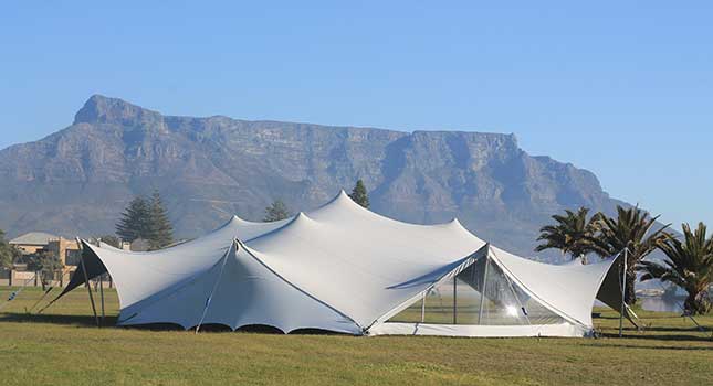 The Arachnid: RHIs octagon-shaped stretch tents
