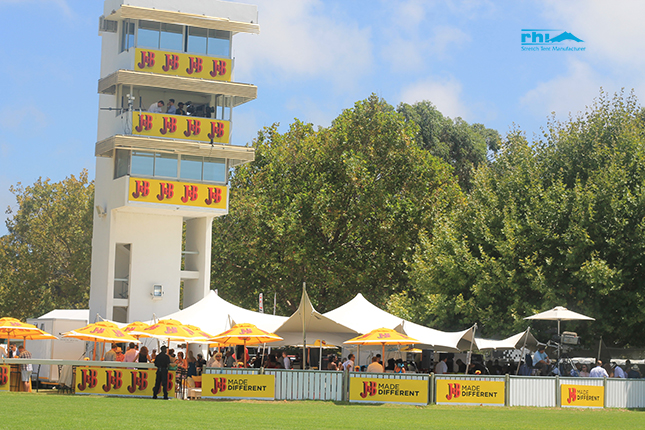 Stretch tents for events: J&B Met 2016